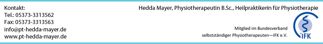 Kontaktinformationen Physiotherapie Heddda Mayer Hillerse